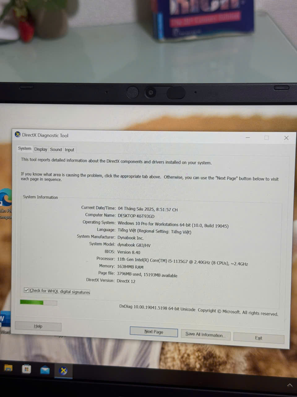Toshiba Dynabook G83/HV / i5-1135G7 (up to 4.2Ghz | 4 nhân 8 luồng